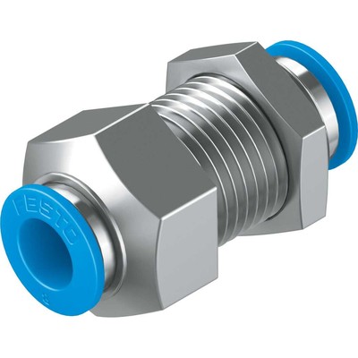 Push-in bulkhead connector