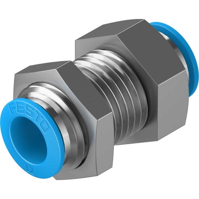 Push-in bulkhead connector