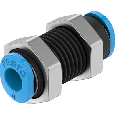 Push-in bulkhead connector