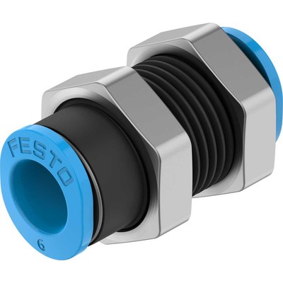 Push-in bulkhead connector