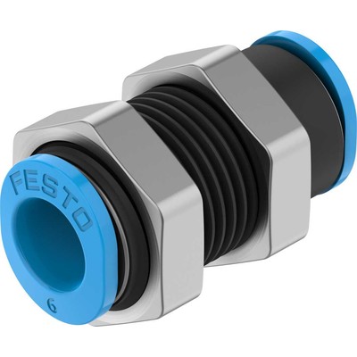 Push-in bulkhead connector