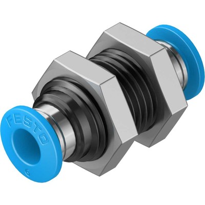 Push-in bulkhead connector