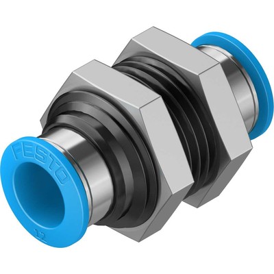 Push-in bulkhead connector