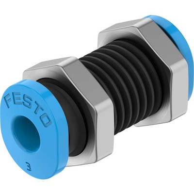 Push-in bulkhead connector