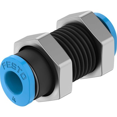 Push-in bulkhead connector