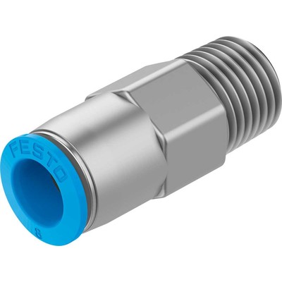 Push-in fitting, self-sealing