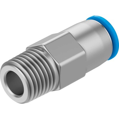 Push-in fitting, self-sealing