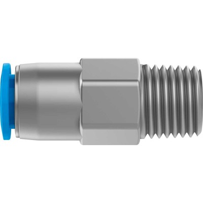 Push-in fitting, self-sealing