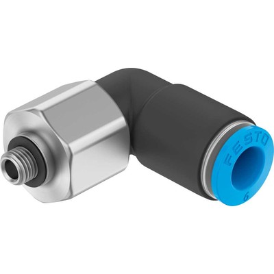 Push-in L-fitting, rotatable