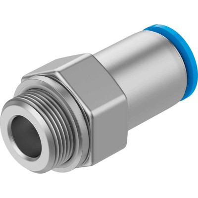 Push-in fitting, self-sealing