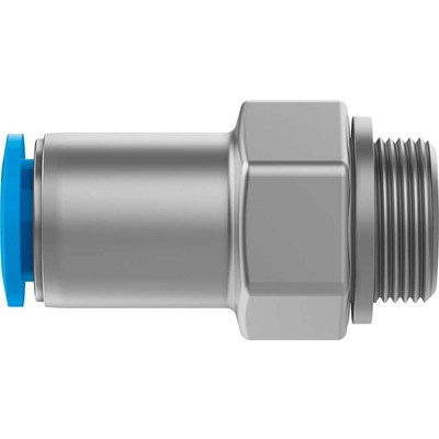 Push-in fitting, self-sealing