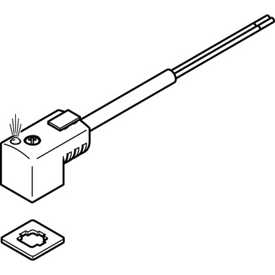 Plug socket with cable