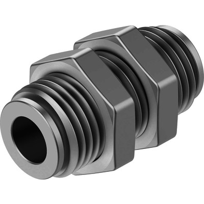 Push-in bulkhead connector