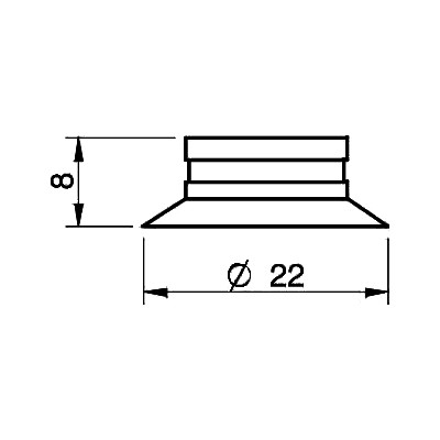 Suction cup F20 Chloroprene
